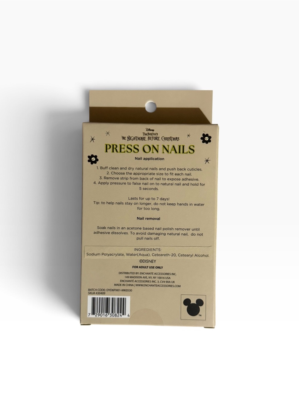 Disney Nightmare Before Christmas Press On Nails 4 Pack Jack Sally Oogie Zero - Picture 3 of 9